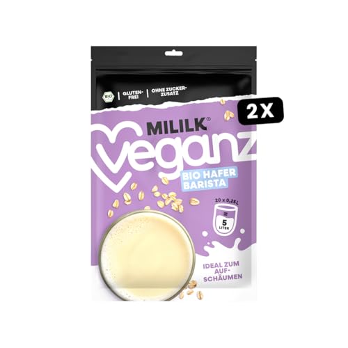 BIO Veganz Mililk Hafer Barista | 2x5l - 10l | bio, vegan & 100% pflanzlich, glutenfrei, laktosefrei, ohne Zuckerzusatz, Hafer aus Europa, lange haltbar, Haferdrink von Veganz Mililk