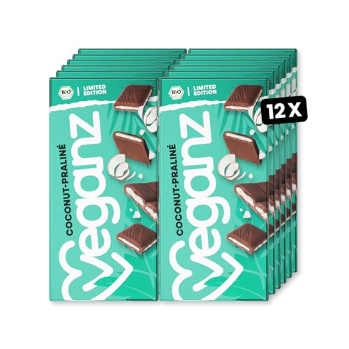 BIO Veganz Coconut-Praliné 12er Pack | 12 x 85g | vegan | plastikfrei von Veganz