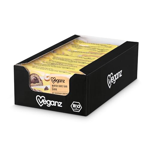 BIO Veganz Wafer Choc Bar Dark 10er Pack | 10 x 30g | knusprige Dinkelwaffel mit Kakaocremefüllung | vegan von Veganz