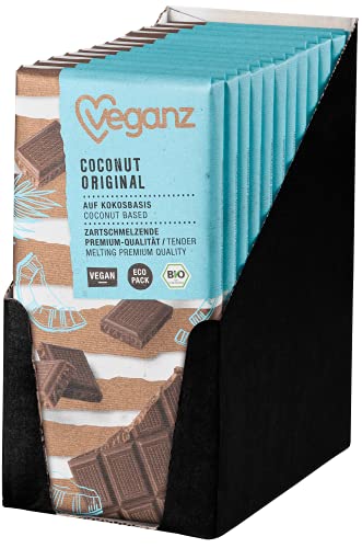 Veganz BIO Coconut Choc Original - Vegane Schokolade mit Kokosblütenzucker und Bio Kakao Lecker Vegan - 12 x 80g von Veganz