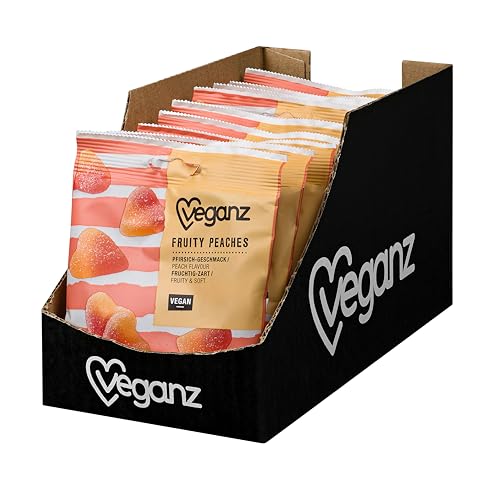 Veganz Fruity Peaches 10er Pack | 10 x 100g | Pfirsich-Geschmack | fruchtig-zart von Veganz