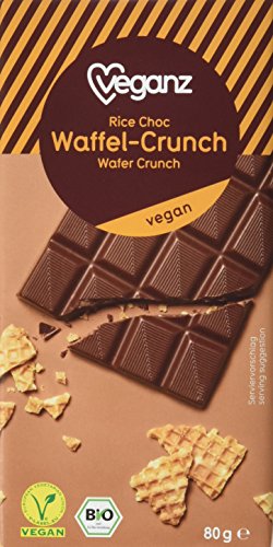 Veganz Rice Choc Waffel-Crunch, 6er Pack (6 x 80 g) von Veganz