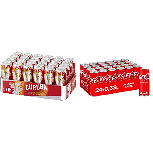 Veltins V+ Curuba Biermischgetränk, EINWEG (24 x 0.5 l Dose) & Coca-Cola Classic, Pure Erfrischung mit unverwechselbarem Coke Geschmack in stylischem Kultdesign, EINWEG Dose (24 x 330 ml) von Veltins V+