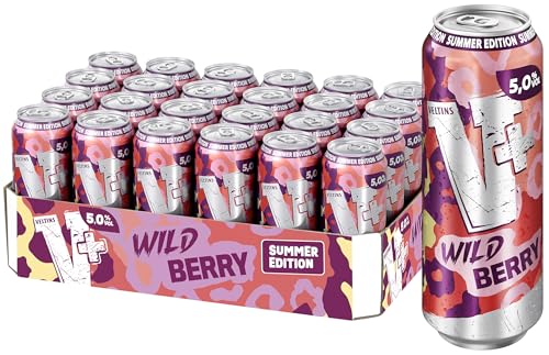 VELTINS V+ Wild Berry Biermischgetränk, EINWEG (24 x 0.5 l Dose) von Veltins V+