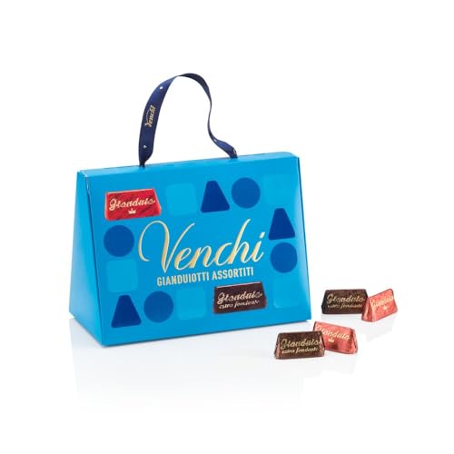 Venchi – Blaue Tüte mit verschiedenen Gianduiotti-Pralinen, 150 g – Mit IGP-Piemont Haselnuss – Glutenfrei - Geschenkidee von Venchi