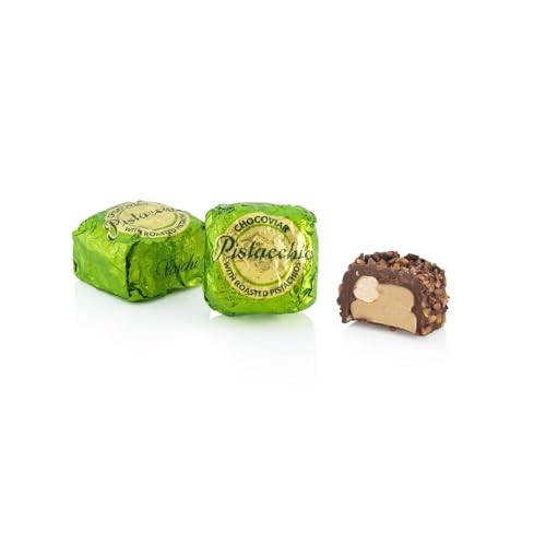 Venchi – Chocoviar Pistazie, 1 kg – Pralinen mit krokanten, ganzen Pistazien, Toffee-Granulat und Kakao Nibs – Glutenfrei von Venchi