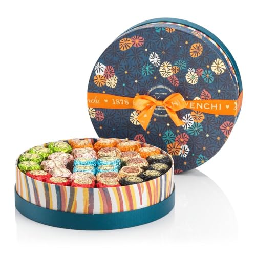 Venchi – Murrine-Kollektion – Blaue Hutschachtel mit sortierten Chocoviar-Pralinen, 1,1 kg – Glutenfrei - Geschenkidee von Venchi