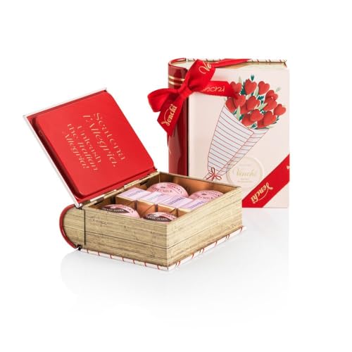 Venchi - Valentinstag-Kollektion- Mini-Buch mit Pralinenmischung, 105 g - Geschenkidee - Glutenfrei von Venchi