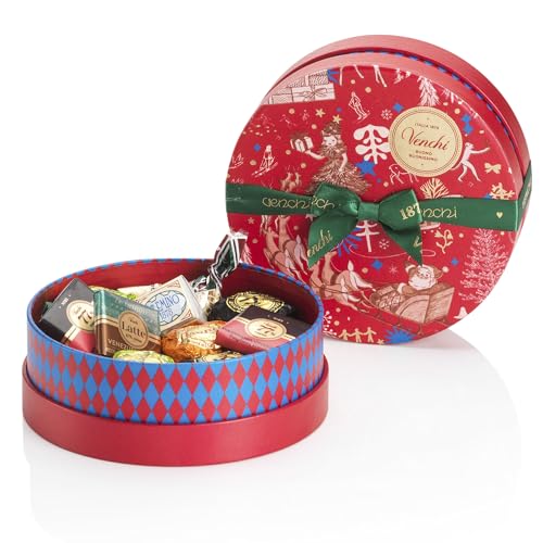 Venchi – Weihnachtskollektion – Geschenk-Hutschachtel mit verschiedenen Pralinen, 164 g – Geschenkidee – Glutenfrei von Venchi