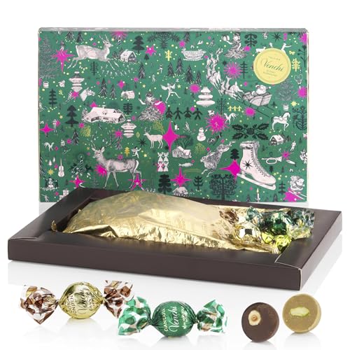 Venchi – Weihnachtskollektion – Geschenkbox mit verschiedenen Perlen-Pralinen, 230 g – Mit ganzen Haselnüssen und Pistazien – Geschenkidee – Glutenfrei von Venchi