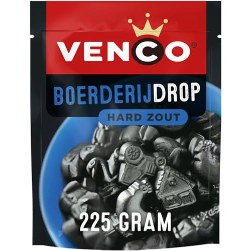 10x Venco Boerderijdrop - Zoute Drop aus Holland 225g I Salzige Harte Lakritz aus den Niederlanden I Holland Salzlakritze von Venco