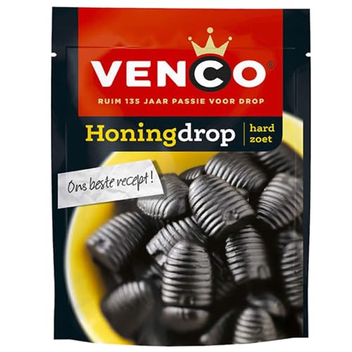 10x Venco Honingdrop 225g I Süße Honig Lakritz Drops aus den Niederlanden I Holländische Lakritze I Zoete Drop aus Holland von Venco