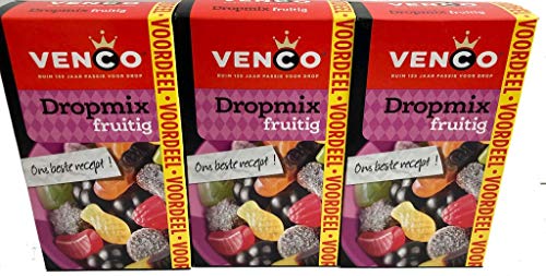 3 X Venco Dropmix fruitig - fruchtiges Lakritz - 425g von Venco