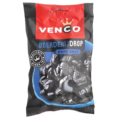 Venco Boerderijdrop I Zoute Drop aus Holland 120g I Salzige Harte Lakritz aus den Niederlanden I Holland Salzlakritze von Venco