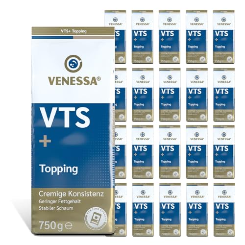 VENESA VTS+ Topping 20 x 750g Vorteilspack - löslich, große Ergiebigkeit - 99,8% Magermilchanteil, Magermilchpulver für B2B, Unternehmen, Firmenkaffee, Bürokaffee, Gastronomie von Venessa