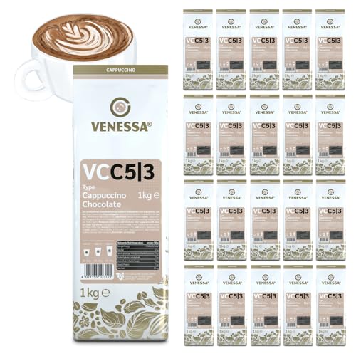 VENESSA Cappuccino Chocolate VC5/3 Cremiges heiße Schokolade Kakaopulver 20 x 1kg Vorteilspack für B2B, Unternehmen, Firmenkaffee, Bürokaffee, Gastronomie von Venessa