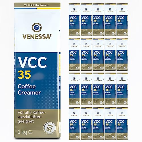 VENESSA Coffee Creamer VCC35 Kaffeeweißer, 20 x 1kg, hochwertiger Kaffeeweißer Topping für B2B, Unternehmen, Firmenkaffee, Bürokaffee, Gastronomie von Venessa