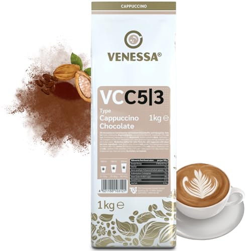 VENESSA VC 5|3 Cappuccino Chocolate 5 x 1kg Getränkepulver mit feiner Kakaonote - Aromaschutzbeutel mit löslichem Kaffee und Kakaopulver - Angenehm Lecker - für alle Vending von Venessa