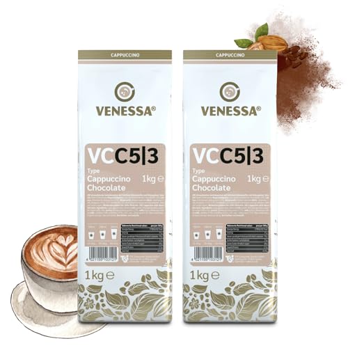 VENESSA VCC53 Cappuccino Chocolate 2 x 1kg Probierpack - Aromatisiertes Getränkepulver mit löslichem Kaffee und Kakaopulver - Cremig mit feiner Kakaonote für Ihren Vendingautomaten! von Venessa