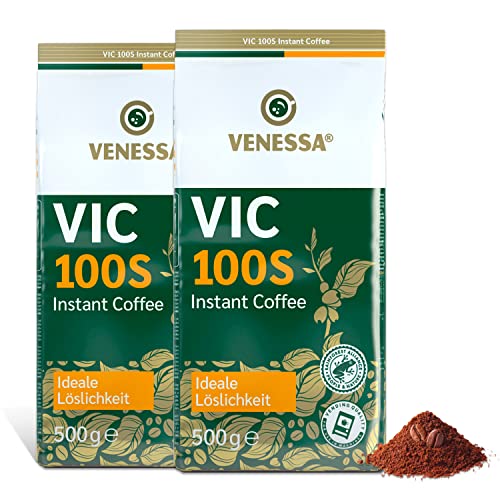 VENESSA VIC 100S UTZ-zertifizierter Instantkafee 2 x 500g Probierpack - hervorragender Premium Kaffee mit den besten Kaffeebohnen aus Südamerika von Venessa