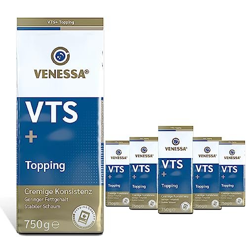 VENESSA VT S+ Topping 99,8% Magermilchanteil, 10 x 750g, Milchpulver für Kaffee-Vollautomaten und Vending, für feine, stabile Milchschaumkrönung, ohne Zucker von Venessa