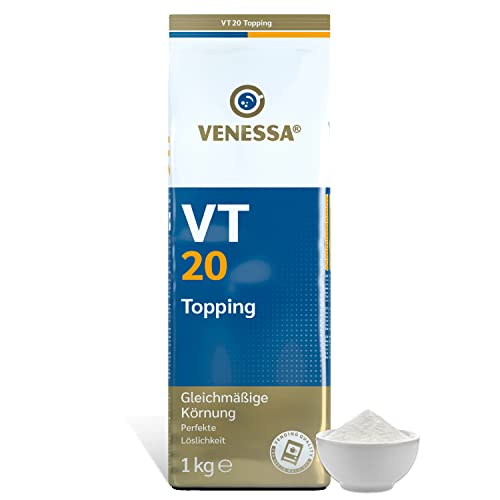 VENESSA VT20 Milchpulver 2 x 1kg Topping Probierpack für Vending und Kaffee-Vollautomaten, 20% Magermilchanteil, hochwertiges Kaffee Topping zur Verfeinerung von Kaffee & Cappuccino von Venessa