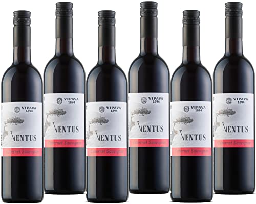 VENTUS Rotwein Cabernet Sauvignon 2020, von Hand gelesener trockener roter Wein (6x0,75 l) von Ventus