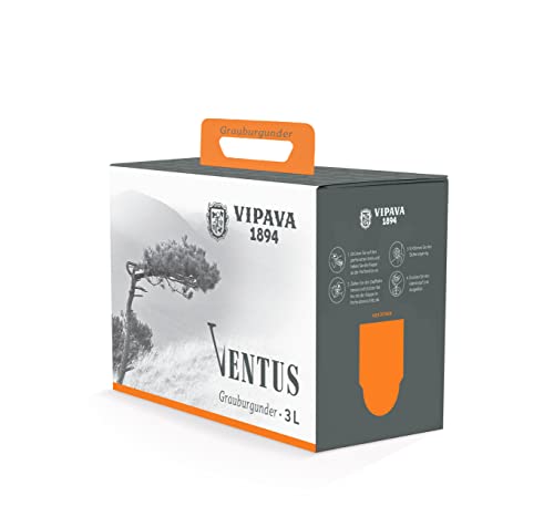 VENTUS Graubungunder (Pinot Gris) 2021 Bag in Box 3 Liter, von Hand gelesener trockener Weißwein (3l) von Ventus