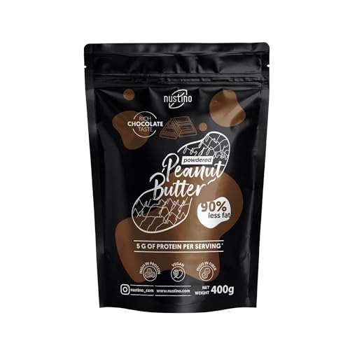 Erdnussbutter in Pulverform Nustino Chocolate 400g | Entfettete Erdnussbutter | Fitness-Snack | Erdnusscreme in Pulverform | Erdnüsse, Schokolade | 0,4kg von Venusti sp. Z o.o.