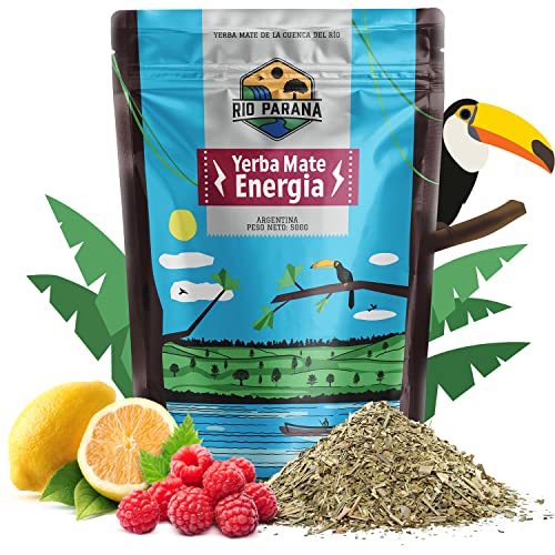 Rio Parana Energia 0,5kg | Anregender Mate Tee | Mate Tee mit Zweigen und Staub | Guarana, Zitronengras | Rauchgetrockneter Mate Tee | Natürliche Anregung | Mate Tee aus Argentinien | 500g von Venusti sp. Z o.o.