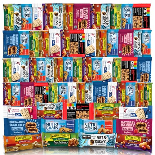 Veratify - Healthy Mixed Snack Box & Snacks Gift Variety Pack - Great for Home, Lunches, Work, Grab and Go, Office, Meetings - Breakfast Bars, Bulk Granola Bars, Snacks (Care Package 66 Count) von Veratify