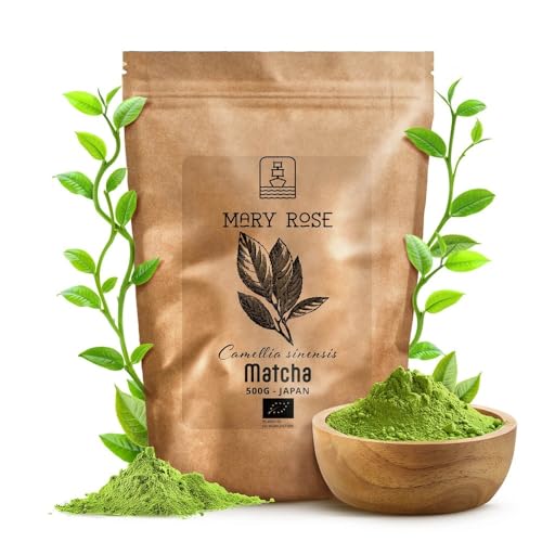 Mary Rose Matcha BIO 500g | Grüner Tee matcha | Tee in Pulverform | Quelle des Theins | Natürliche Anregung von Verde mate