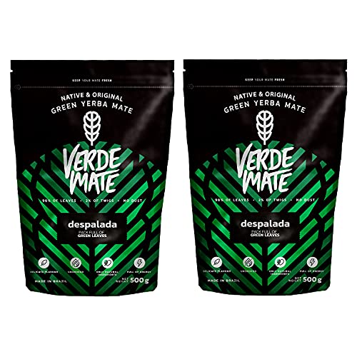 Mate Tee Verde Mate Green Despalada 500g Verde Mate Green Despalada anregender Mate Tee aus Brasilien Mate Tee Glutenfrei nicht rauchgetrocknet (1000g(2 x 500g)) von Verde mate