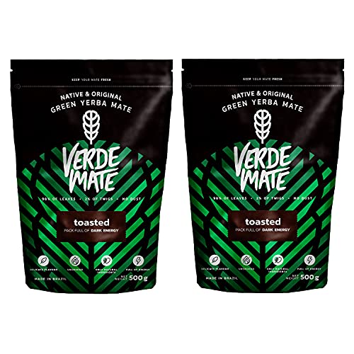 Mate Tee Verde Mate Green Tostada Verde Mate Green Toasted anregender Mate Tee aus Brasilien Mate Tee (1000g (2x500g)) von Verde mate