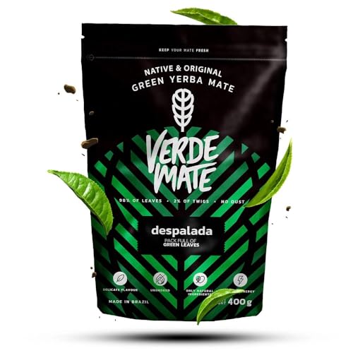 Verde Mate Green Despalada 0,4kg 400g | Brasilianische Mate Tee | Ohne Zusatzstoffe | Sin Palo | Ohne Zweige | Luftgetrocknet von Verde mate