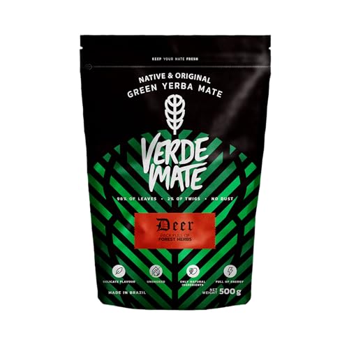 Verde Mate Green Deer 0,5 kg | Kräuter-Mate Tee, der von bekannten Tinkturen inspiriert wird! | Reiche natürliche Mischung| Kraft des natürlichen Koffeins | Tee Mate Tee aus Brasilien 500 g von Verde mate