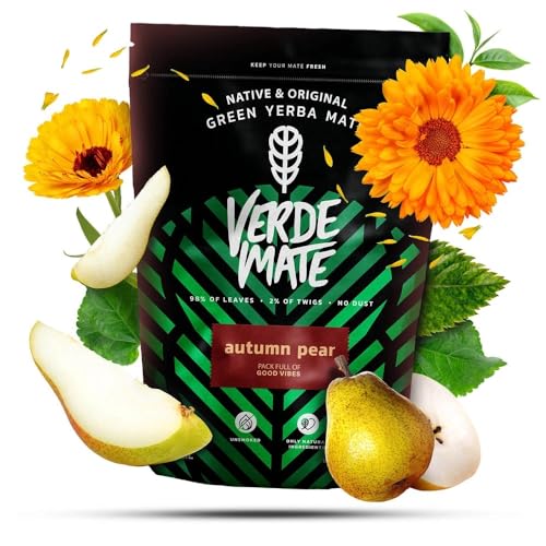 Verde Mate Green Mate Tee Autumn Pear 0,5kg 500g | Brasilianische Mate Tee | Frucht Mate Tee | Herbst Edition | Birne | Maulbeerblatt von Verde mate