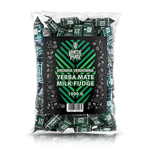 Verde Mate Green Sahnebonbons mit Mate Tee 1000g | Mischung aus brasilianischem Mate Tee Chimarrao und Sahnebonbons | Sahnebonbonsmit grünem Mate Tee | Mate Tee in einer originellen Form von Verde mate