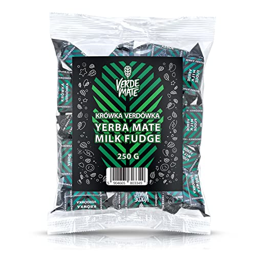 Verde Mate Green Sahnebonbons mit Mate Tee 250g | Mischung aus brasilianischem Mate Tee Chimarrao und Sahnebonbons | Sahnebonbonsmit grünem Mate Tee | Mate Tee in einer originellen Form von Verde mate