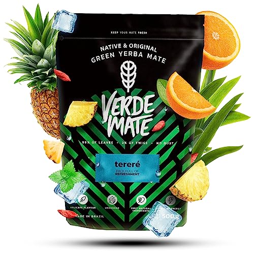 Verde Mate Green Terere 0,5kg | Yerba Mate mit Früchten und Kräutern | Erfrischende Yerba Mate | Perfekt für Tereré | Anregung | Brasilianische Yerba Mate | 500 g von Verde mate