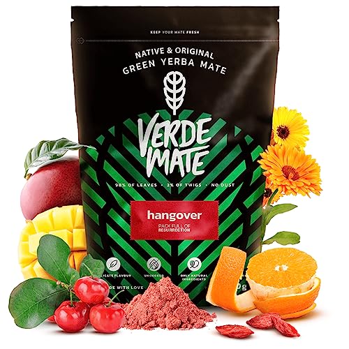 Verde Mate Grüner Kater 0,5kg | Fruchtig-herbale Yerba Mate | Yerba Mate, Acerola, Guarana, Goji-Beeren, Zistrose, Brennnessel | Natürliche Stimulation | Brasilianische Yerba Mate | 500g von Verde mate