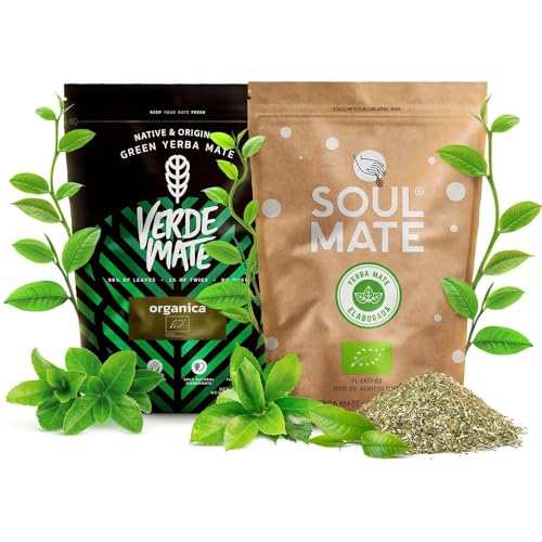 Yerba Mate Bio-Set – Verde Mate Green Organica 500 g + Soul Mate Orgánica Sin Humo Elaborada 500 g – Zwei Premium-Sorten für natürlichen Genuss & Energie von Verde mate