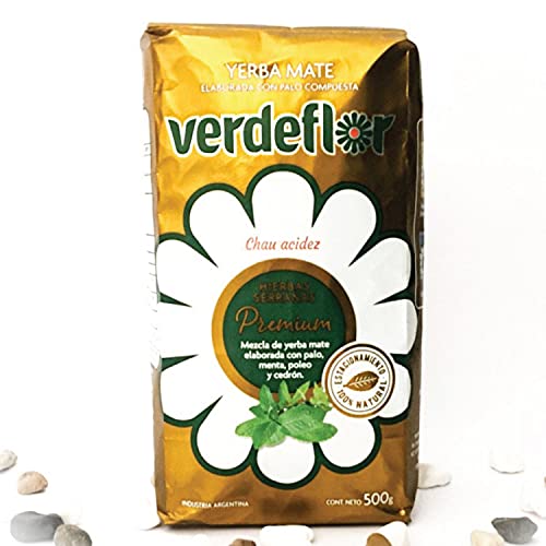 VERDEFLOR - PREMIUM FLAVOR - Loose Leaf Yerba Mate - 0,5 kg - Pflanzenenergie - Saubere Energie - Yerba Mate Tee - Detox Tea -Yerba Mate Pflanzenenergie - Verdeflor Yerba Mate - Argentinien Yerba Mate von Verdeflor