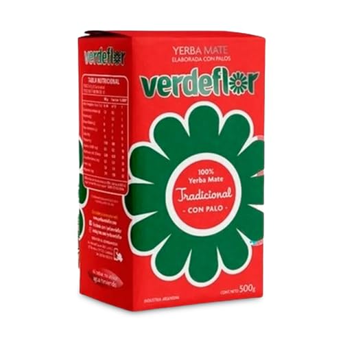 Yerba Mate Tee Verdeflor 500g | Argentinien Tradicional Mate-Tee | Yerba Mate-Tee Loose leaf 0,5kg | klassischer Mate Tee Geschmack | Yerba Mate-Tee Elaborada con Palo von Verdeflor