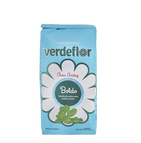 Yerba Mate Tee Verdeflor Boldo 500g | Kräuter Mate Tee | Yerba Mate-Tee mit Poleo und Boldo | Argentinisch Kraut mate Tee Loose leaf 0,5kg | Natürliche Zutaten von Verdeflor