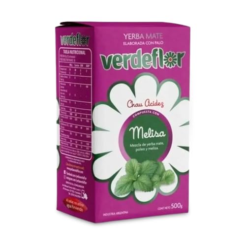 Yerba Mate Tee Verdeflor Melisa 500g | Argentinien Mate-Tee mit Melisse | Kräuter Yerba Mate-Tee Poleo | Mate Tee loose leaf 0,5kg von Verdeflor