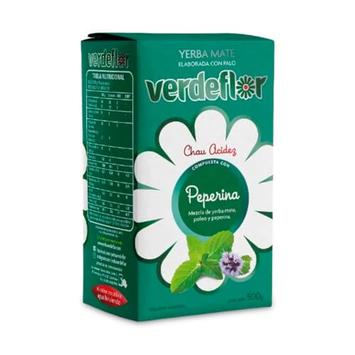 Yerba Mate Tee Verdeflor Peperina 500g | Argentinien mate-tee mit Krauter, yerba mate-tee mit Minze | Mate tee loose leaf 0,5kg von Verdeflor