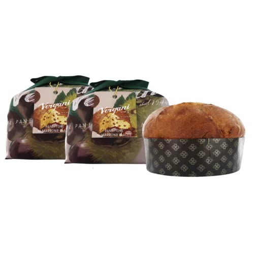 2 Stück Vergani Panettone Marron Glace 750g Gourmet von Vergani