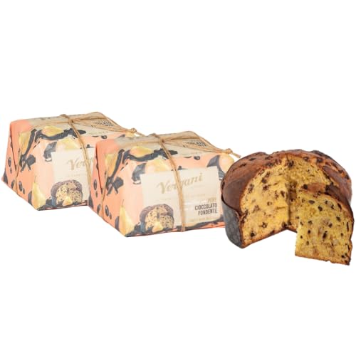 Vergani 2 Packungen Panettone Gourmet Birnen und Schokolade 750g von Vergani