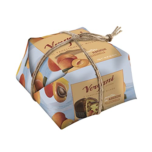 Vergani Panettone mit kandierten Pellecchiella-Aprikosen, Ohne Rosinen, Linie 'Gourmet', Gebacken in Italien, 750 Gramm von Vergani